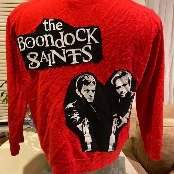 1999 The Boondock Saints cult film punk band cardigan size Large - Picture 1 of 10